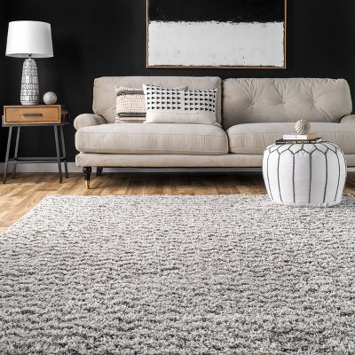 Ivory Chevron Handmade Shag 5' x 8' Area Rug