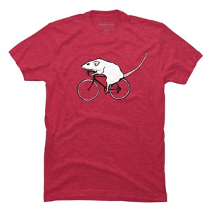 Men's Design By Humans Cycling Rat By TeaandInk T-Shirt - 1 of 4