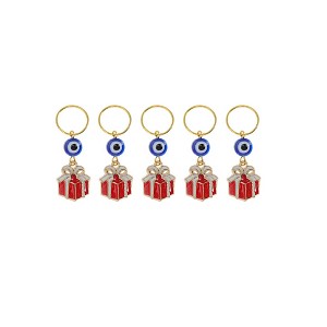 Unique Bargains Christmas Elements Hair Ring Pendants 6 Pcs - 1 of 4