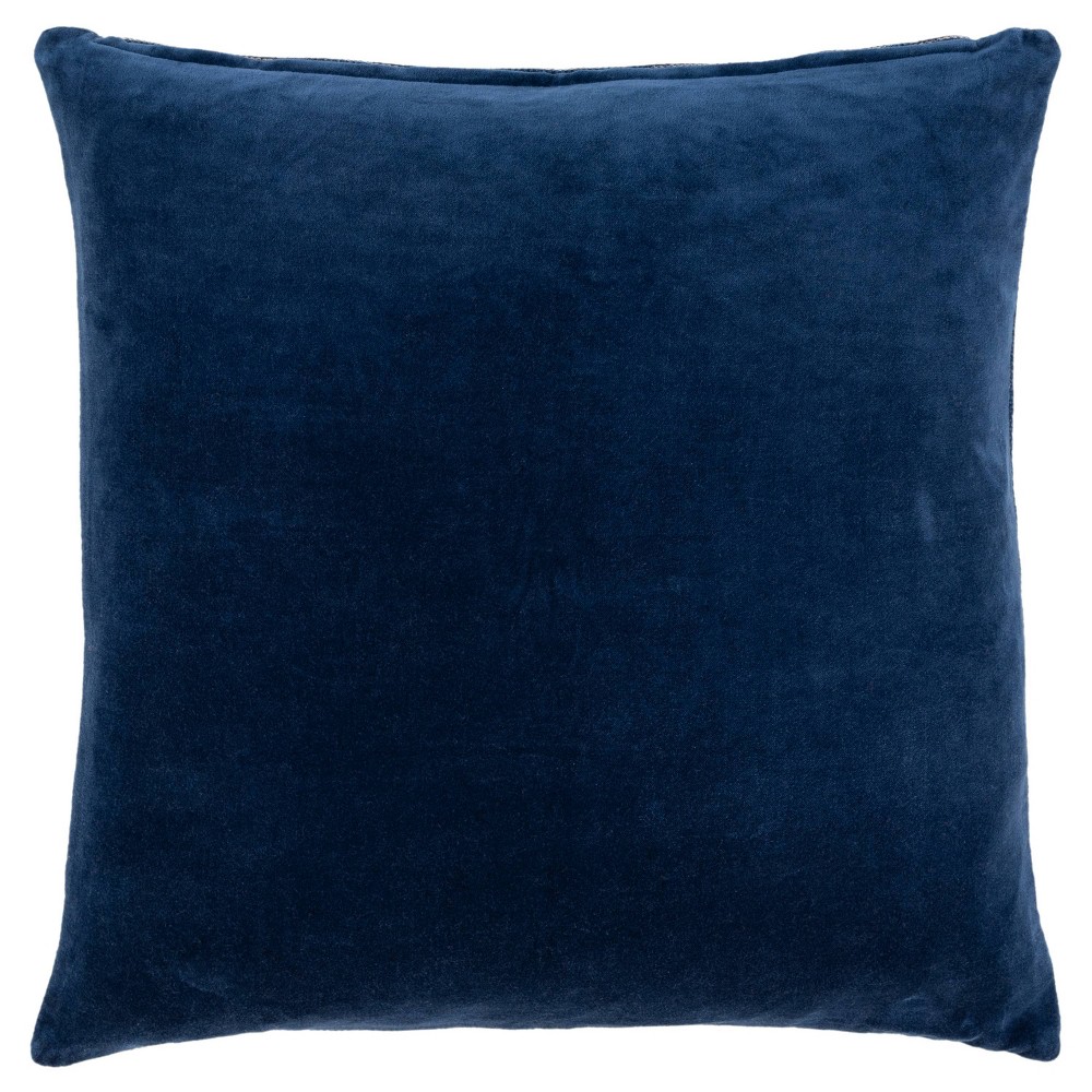 Photos - Pillow 22"x22" Oversize Solid Square Throw  Cover Blue - Rizzy Home
