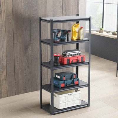 ROOMTEC 5 Tier Heavy Duty Metal Storage Shelves, Adjustable Standing Storage Shelf Units Rack for Garages, Kitchen (72"H x 35.4"W x 17.7"D)