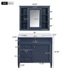 Tramull Modern Bathroom Vanity Set with Mirror, Soft Close Doors & Drawers, Storage Cabinet for Single Sink - 2 of 4