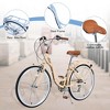 NAYSAYE Ladies Bike 7-Speed 26 Inch Steel Frame for City Commuting and Leisure Rides, Beige, 66.5"*45.7"*22.05" - 4 of 4