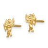 Black Bow Jewelry Kids 14k Yellow Gold Polished Cupid Screw Back Post Earrings - 2 of 4