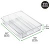 mDesign Plastic Adjustable/Expandable Drawer Storage Organizer, 4 Pack, Clear - 3 of 4