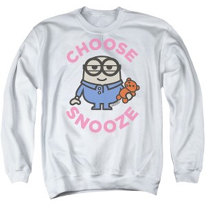 Minions Choose Snooze Adult Crewneck Sweatshirt - 1 of 4