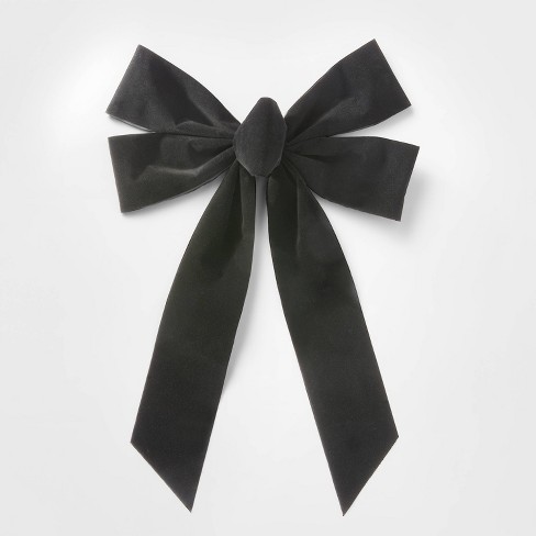 Oversized Black Velvet bow – Bubble & Dot