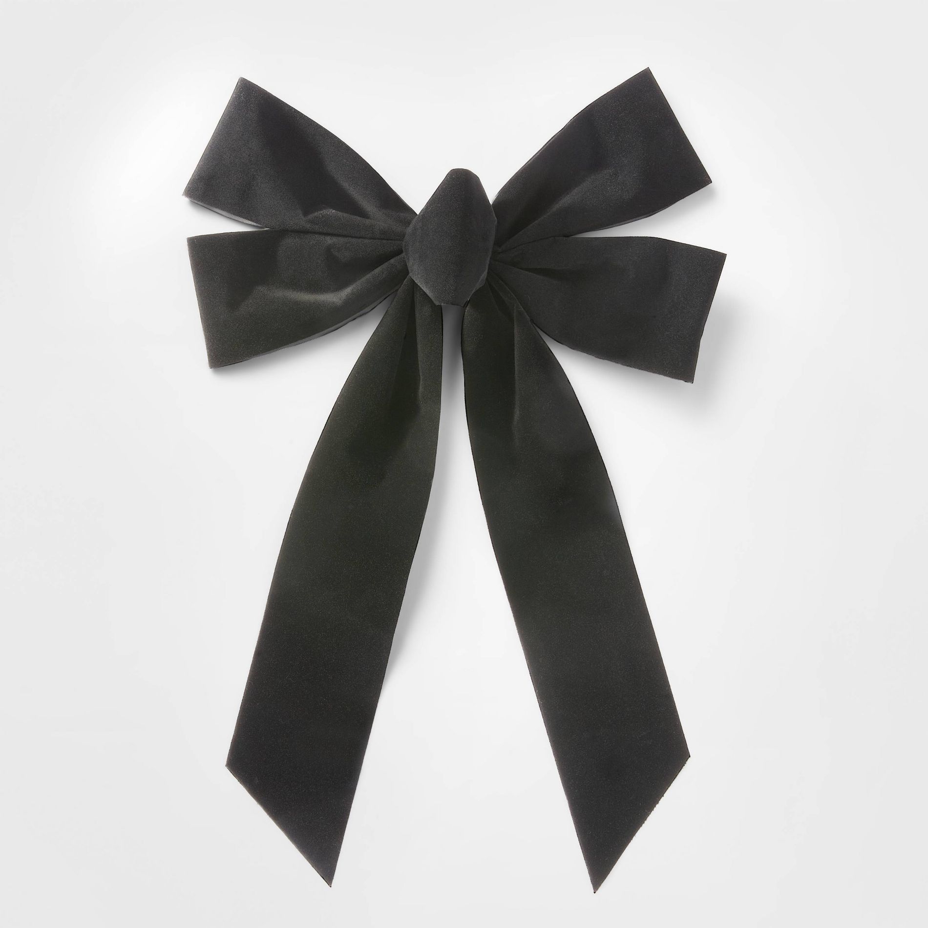 11" Velvet Christmas Bow Black - Wondershop™: Decorative Accessory