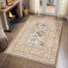 Vintage Printed Room Decor Area Rug for Living Room Soft Thin Washable Non Slip Foldable Carpet Retro Low Pile Rugs for Bedroom Bathroom - 2 of 4