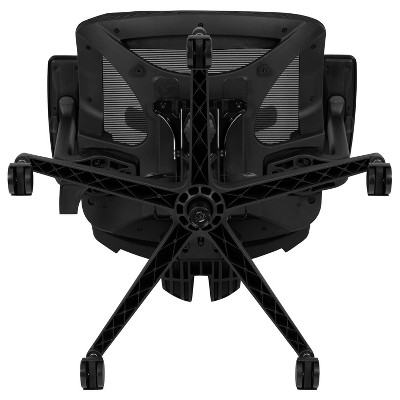 Black Mesh High-Back Ergonomic Swivel Task Chair with Adjustable Arms