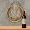 Northlight 12” Round Wine Time Cork Collector Wooden Hanging Wall Decoration - 2 of 4