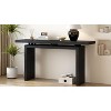 59.1" Brown Ash Veneer Console Side Table Modern Simple Style for Entryway Hallway Living Room and Foyer - 2 of 4