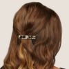 Unique Bargains Women's Tortoise Shell French Hair Barrettes Beige Brown 2 Pcs - 2 of 4