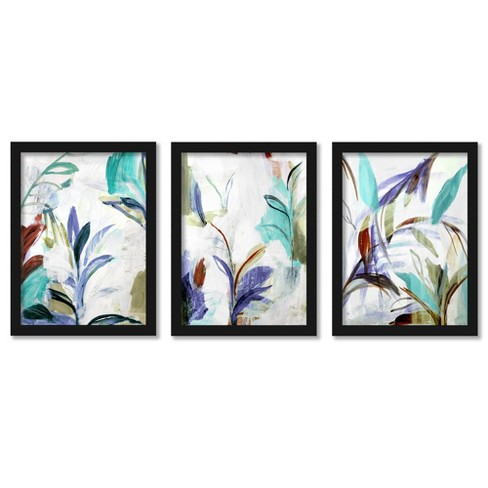 set Of 2) 24 X 30 Faded Landscape Framed Wall Canvases Natural