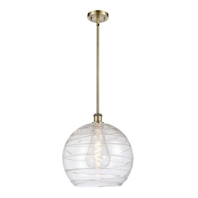 Athens Deco Swirl - 1 Light Pendant In Industrial Style-14.88 Inches Tall and 13.75 Inches Wide
