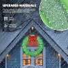 VINGLI 48 Inch Inch Pre-lit Large Christmas Wreath, Outdoor Christmas Wreath with 315 LED Lights, Timer Remote Control, Plug-in, Green - 4 of 4
