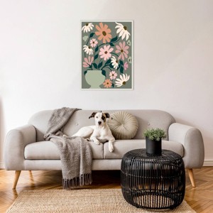 Amanti Art 23"x30" Vase of Wildflowers by Incado Framed Canvas Wall Art Print - 1 of 4