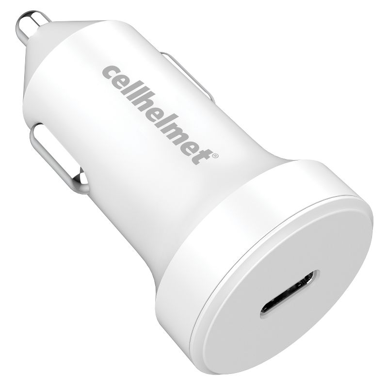 cellhelmet® 20-Watt Single-USB Power Delivery Car Charger with USB-C® to Lightning® Round Cable, 3 Feet, 2 of 8