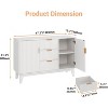 Gaomon Fluted Sideboard Buffet Cabinet, Kitchen 47.2in Large Buffet Storage Cabinet Coffee Bar Cupboard 3 Drawers 2 Doors - 2 of 4