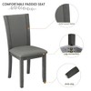 Sapphtopaz Modern Dining Chairs Set of 4 with High Backrest PU Upholstered Dining Room Chair with Wood Legs Kitchen Chair for Kitchen,Dining Room - 4 of 4