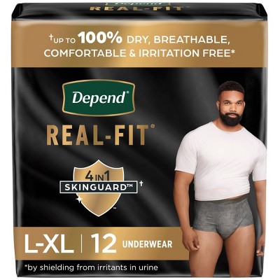 Depend Real Fit Incontinence Underwear for Men - Maximum Absorbency