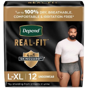 Depend Real Fit Incontinence Underwear for Men - Maximum Absorbency - 1 of 4