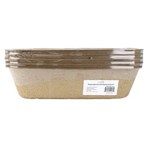 Midlee Disposable Cat Litter Boxes Pack of 5- Travel Portable Pet Tray Liner Pan - 1 of 4