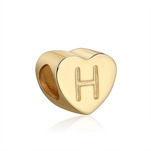 Initial Heart Charms Gold Over Sterling Silver Womens Ginger Lyne Collection - 1 of 4