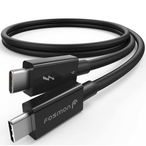 Fosmon [Intel Certified] Thunderbolt 4 Cable 3.3 ft, USB-C Thunderbolt 4 Cable, USB-PD 3.0, Support 8K Display, 100W Charging for iPad Pro MacBook Pro - 1 of 4