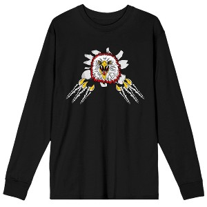 Cobra Kai Eagle Fang Dojo Logo Men's Black Long Sleeve Shirt - 1 of 2