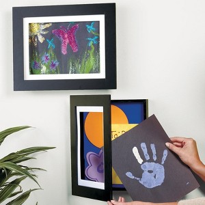 The Lakeside Collection Interchangeable Artwork Frame With Storage 5" x 7", 8.5" x 11", 9" x 12" - 8.5" x 11" Black - 1 of 4