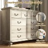 9-Drawer Farmhouse Dresser - Rustic Storage Chest with Metal Handles for Bedroom & Living Room - 3 of 4