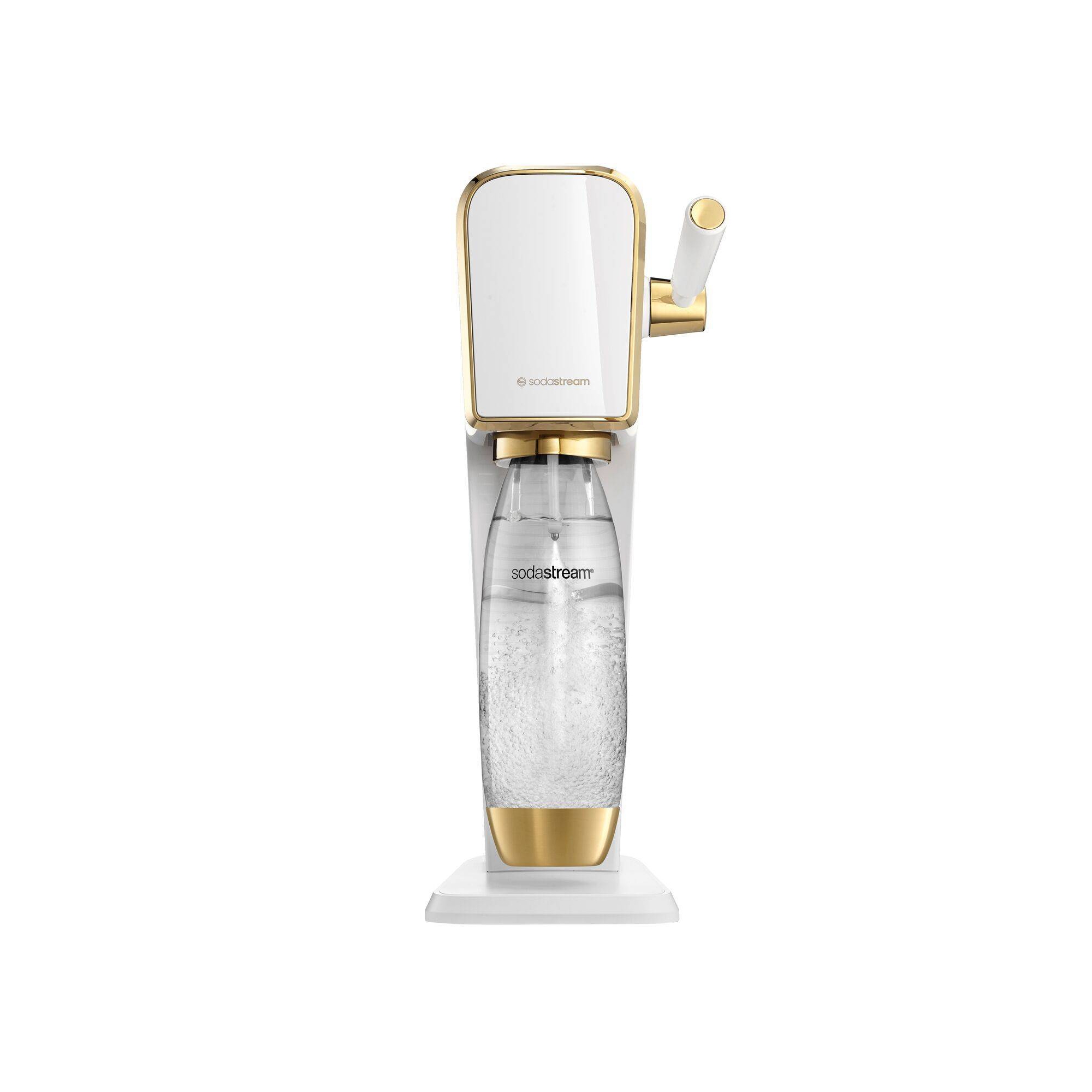 SodaStream Art Sparkling Water Maker with CO2 and Carbonating Bottle White/Gold