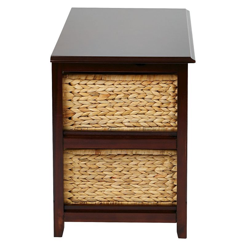 20.5&#34; Seabrook TwoTier Storage Unit with Espresso and Natural Baskets - OSP Home Furnishings, 6 of 8