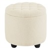 PAGED Modern Button Tufted Storage Ottoman Small Upholstered Foot Stool with Removable Lid for Family Room, Living Room - 3 of 4