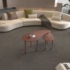 FONTOI Contemporary Rotatable Cocktail Table, 360 Rotating Coffee Table Sintered Stone Tabletop Living Room Bedroom Office Home, Brown, 52"*26.4"*5.7" - 3 of 4