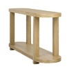 NicBex Modern 2-Tier Oval Console Table with Streamlined Top,Minimalist Entryway Table for Study,Hallway,Living Room - 3 of 4