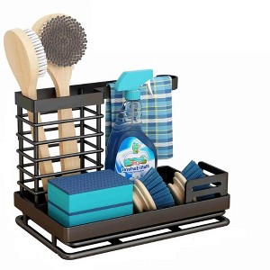 YIGII-Kitchen Caddy Sink Organizer, Stainless Steel Sink Caddy Sponge Holder for Kitchen Sink - 1 of 4