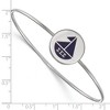 Black Bow Jewelry Sterling Silver Sigma Sigma Sigma Greek Life Bangle Bracelet 6 Inch - 2 of 3