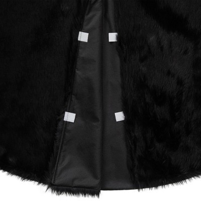 Luxurious Black Faux Fur 48" Christmas Tree Skirt