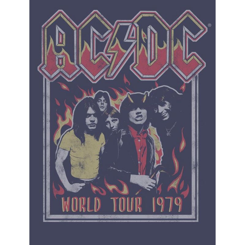 AC/DC World Tour 1979 Navy Blue Boy's Short-Sleeve T-shirt, 2 of 4