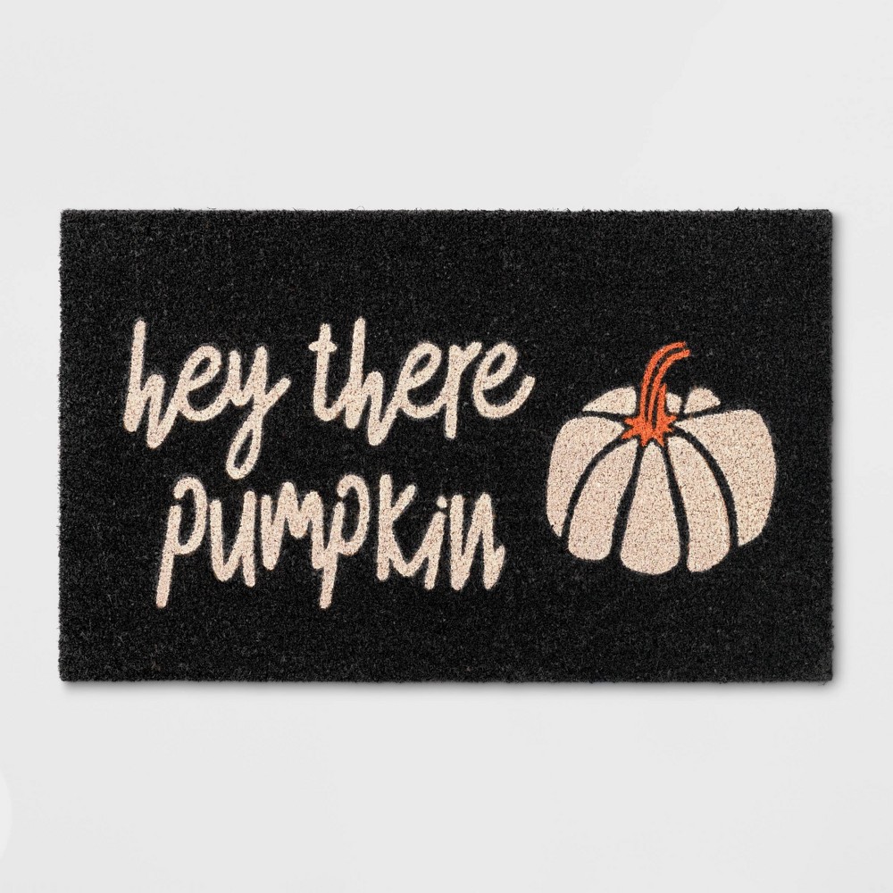 1'6"x2'6" 'Hey There' Pumpkin Doormat Off White - Room Essentials 4pack