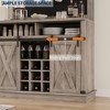 2025 New Farmhouse Coffee Bar Cabinet, 75" Tall Buffet Cabinet with Storage and Sliding Barn Door, for Dining Room,Home - 4 of 4