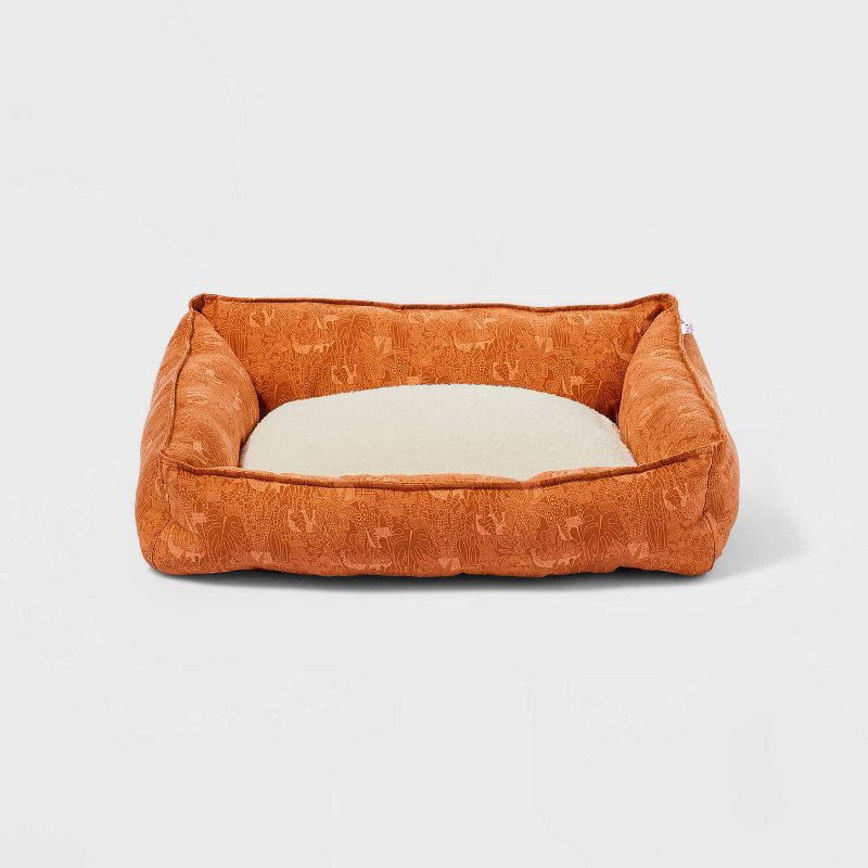 Cuddler Dog Bed - Coral Orange - Boots & Barkley™, 1 of 5