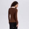 Women's Long Sleeve Rib-Knit Contrast Collared Top - A New Day™ - 3 of 4