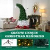 NAYSAYE 6FT Pre-Lit Artificial Christmas Tree Santa Hat Style with 839 Branch Tips Green and White for Home, Green, 30"*30"*90" - 4 of 4