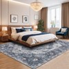 Washable Area Rugs,Indoor Vintage Printed Rug, Stain Resistant Living Room Carpet, Soft Low Pile Oriental Carpet - 3 of 4