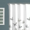 LunaLulinlk Black and White Butterfly Fabric Shower Curtain - 4 of 4