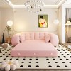 Yukimo 79" Multi-Functional Foldable Sofa Bed, Teddy Fabric Foam-Filled Sleeper for Living Room, Guest Bed, Playroom - 3 of 4