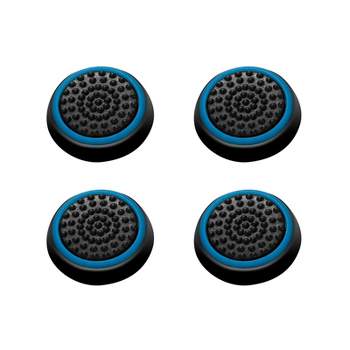 INSTEN 4-piece Set Controller Analog Thumbstick Cap Thumb Grips Analog Cover, Black/Blue For Xbox One Xbox 360 / PS4 PS3 PS2